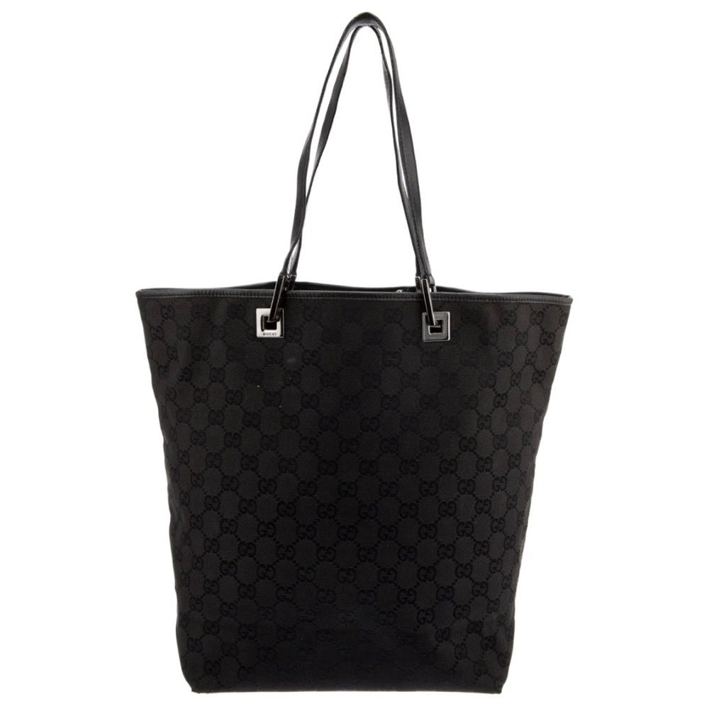 Gucci Black Monogram Vintage Bucket Tote bag